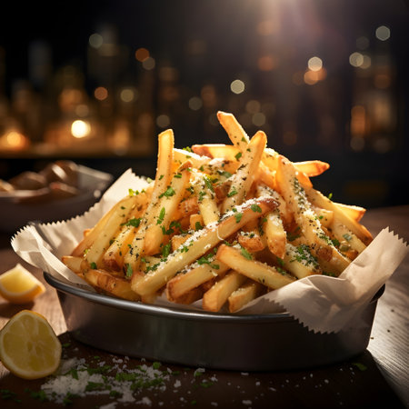 french fries with herbsの素材