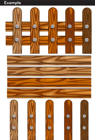illustration Wooden fences のイラスト素材