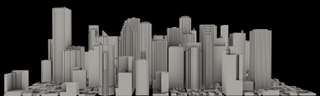 Object 3d City landscape.