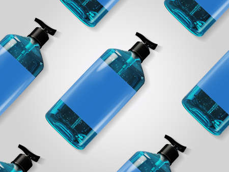 Alcohol Gel  Virus Mockup 3D Rendering Designの写真素材