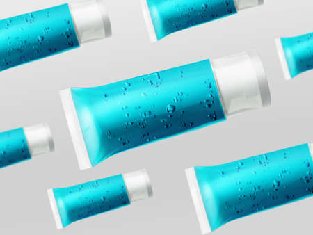 Alcohol Gel Corona Virus Mockup 3D Rendering Design