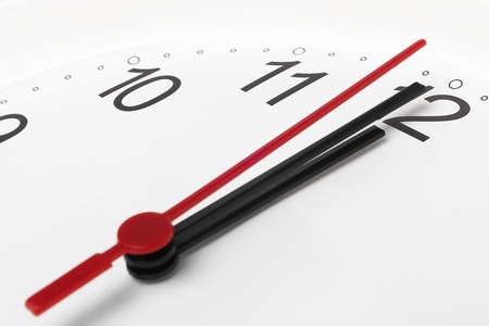Clock and time running out on white background Clock and time running out on white background