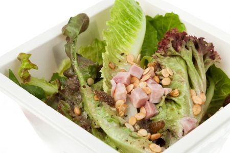 Fresh salad on white backgroundの写真素材