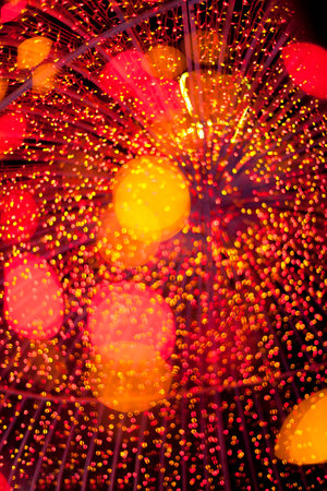 Defocused red and gold light background