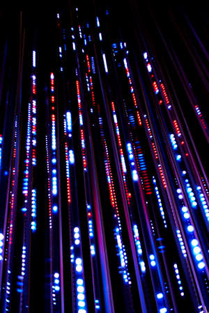 Defocused Technology Blue Red Light Background