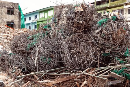 old building destroyed demolition construction concrete architecture garbage abandonedの写真素材