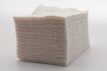 organic cotton for vape on white background closeup still life soft cleanの写真素材