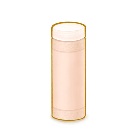 The digital painting of blank plastic bottle package for Taiwan milk tea and coffee drink isometric icon raster illustration on white background.の写真素材