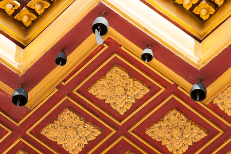 Golden northern Thai style line art and patternの写真素材