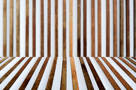 wooden background process in vintage style with wood terrace, product display templateの写真素材