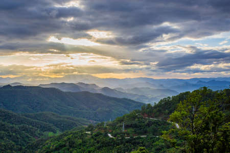 Kiw Lom View Point at Mae Hong Son, Thailandの写真素材