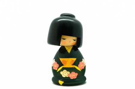 Wooden doll made in japan, touristic Souvenirの写真素材