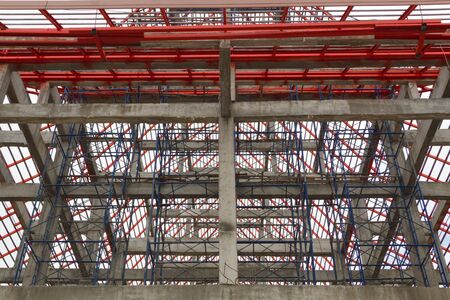 The steel structure of the temple