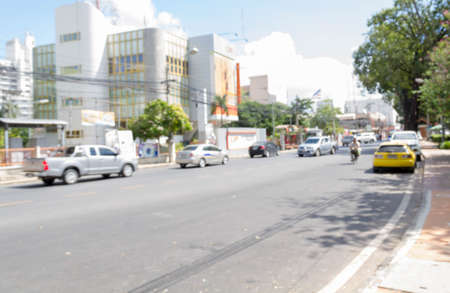 Abstract blur city background with road