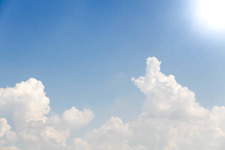 Strong sun and skiesの写真素材