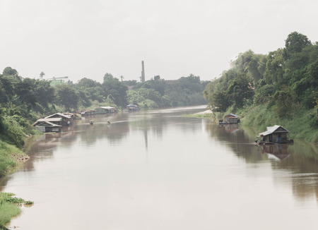 Life style river Thailandの写真素材