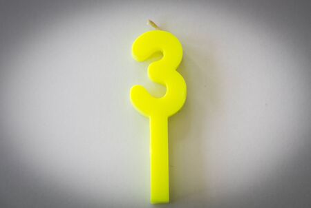 Colorful Candles shaped as numbersの写真素材