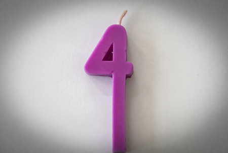 Colorful Candles shaped as numbersの写真素材