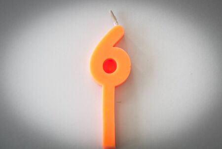 Colorful Candles shaped as numbersの写真素材