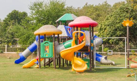 Colorful playground in the park.の写真素材