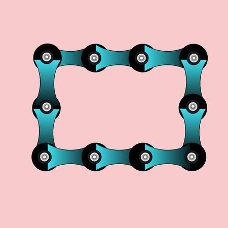Illustration of an isolated pink chain iconのイラスト素材