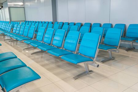 Seat in the airport interior in asianの写真素材