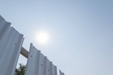 Building under construction with sunbeam.の写真素材