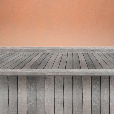 Wood shelf for background. Background for product display concept.の写真素材