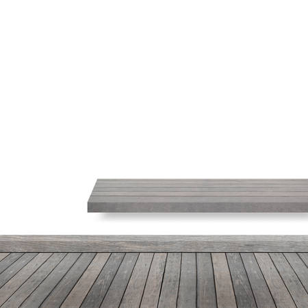 Wood shelf background. Background for product display concept.の写真素材