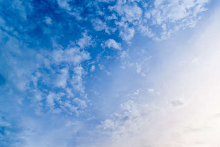Beautiful of blue sky with white cloud for texture background. Concept idea background.の写真素材