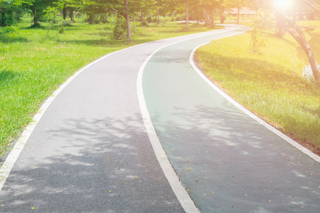 Sign of bicycle on green road. Concept traffic sign.の写真素材