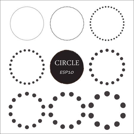 Set of 9 circles,Vector design elements. Template web site background.のイラスト素材