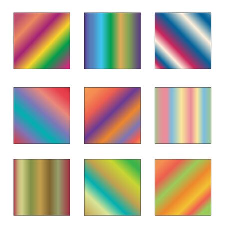 Set of empty scribble square frame, vector design elements, 9 square frame.のイラスト素材
