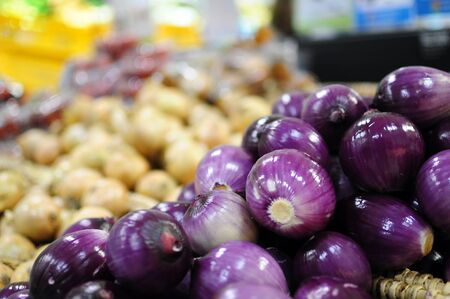 fresh onionsの写真素材