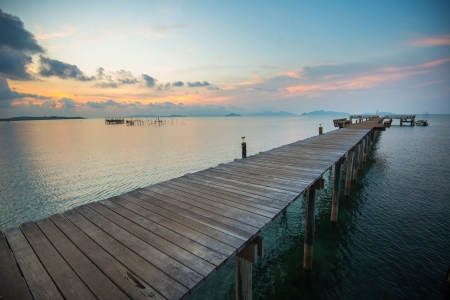 The long boardwalks to the seaの写真素材