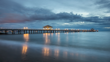 Wooded bridgeの写真素材