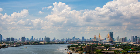 Bangkok city day view with main traffic の写真素材