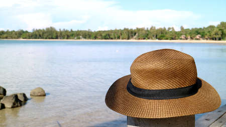 Close up of straw hatの写真素材