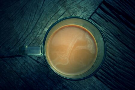 Coffee on old wood