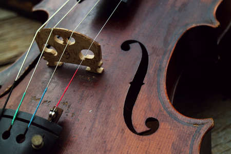 violin in vintage styleの写真素材
