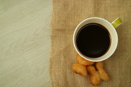 coffee cup and coffee beansの写真素材