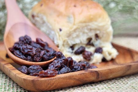 Raisin and Raisin bread loafの写真素材
