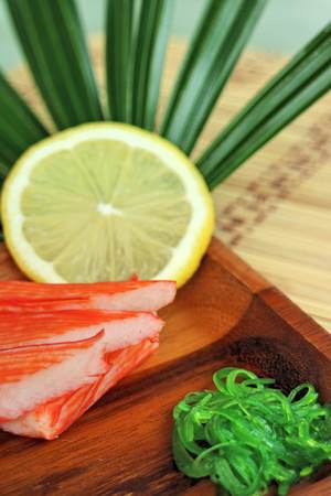 Japanese Cuisine - Stick crab sashimiの写真素材