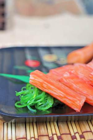 Japanese Cuisine - Stick crab sashimiの写真素材