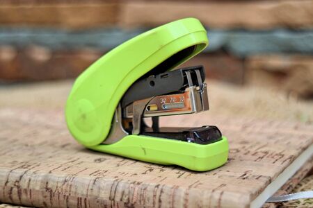 Stapler on the bookの写真素材