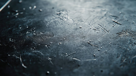 Close-up of a metal surface with scratches and rust, showcasing a grunge industrial texture.の素材