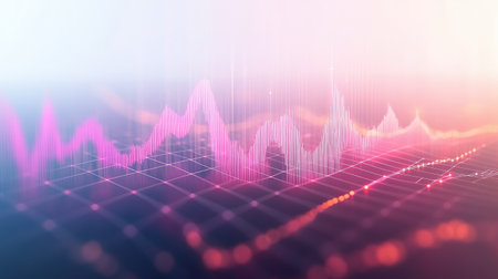 A 3D graph with ascending bars and arrows, illustrating rapidly increasing trading success, with a clean white background for clarity.の素材