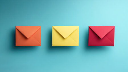 Conceptual email marketing visuals, blending sleek graphics and vibrant colors to depict customer growth and effortless communicationの素材