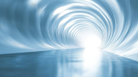 A tunnel with light at the end, symbolizing a focused approach to business success strategies.の素材
