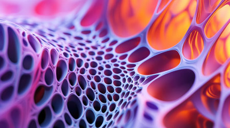 3D wallpaper with fractal patterns, showcasing intricate shapes and colors that create depth and complexityの素材